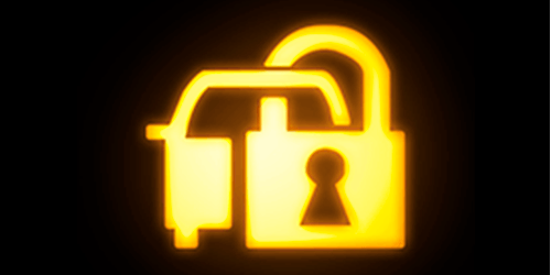 candado en el tablero del carro