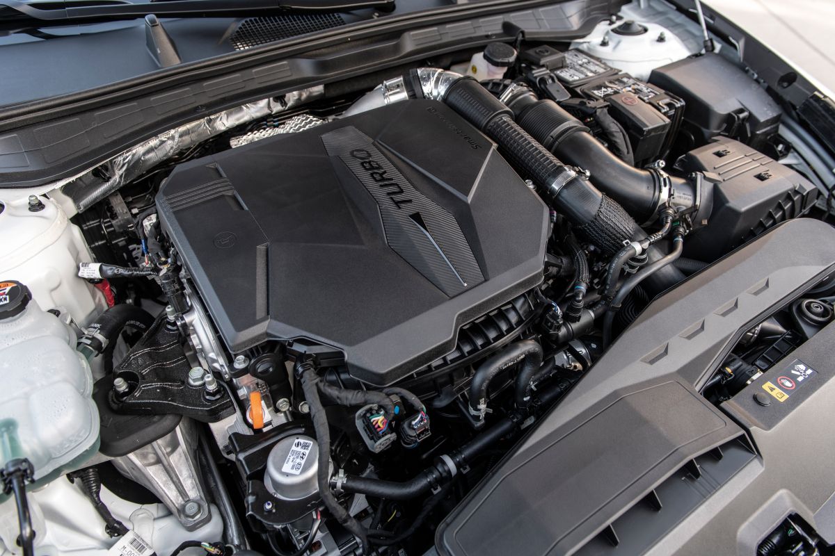 El motor turbocargado del 2021 Sonata N Line.