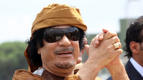 Muamar el Gadafi.