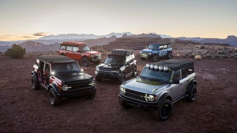Foto que muestra la nueva línea de Ford Bronco 2021 customizada por nuevos proveedores