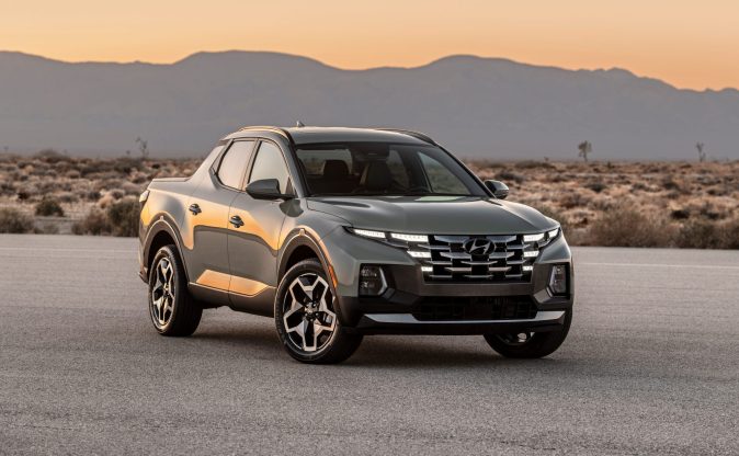 Foto frontal de la nueva Hyundai Santa Cruz 2022