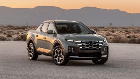 Foto frontal de la nueva Hyundai Santa Cruz 2022