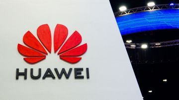 Foto con el logo de Huawei en primer plano