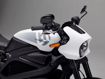 Foto de la nueva motocicleta eléctrica LiveWire, una marca de Harley-Davidson
