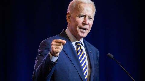 Foto del presidente Joe Biden durante un discurso