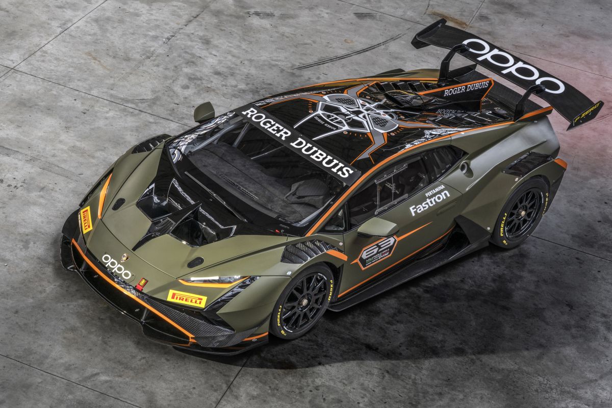 Vista superior del Lamborghini Huracan Super Trofeo EVO2