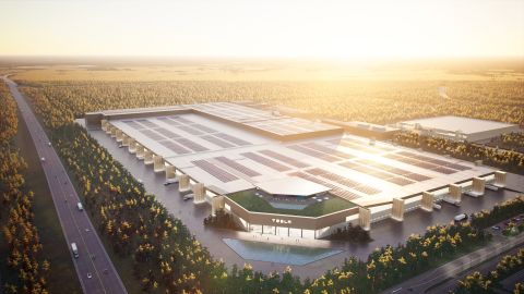Ilustración de la gigafábrica de Tesla en Berlín