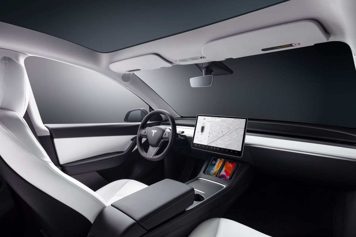 Foto del interior del Tesla Model Y