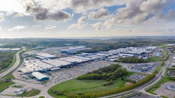 Vista aérea de la fábrica de Volvo en Torslanda