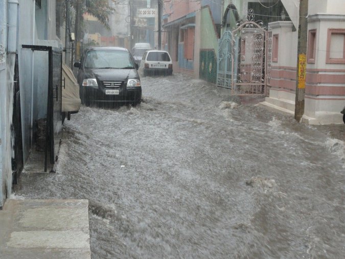 Calles inundadas