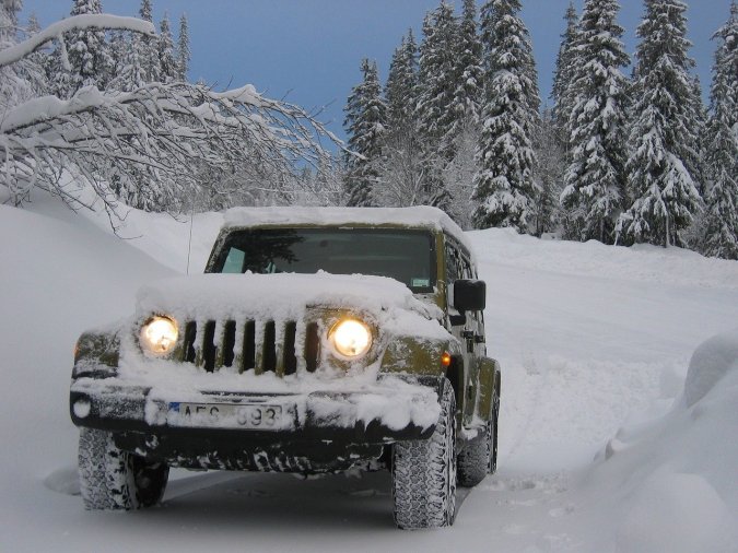 Auto sobre la nieve