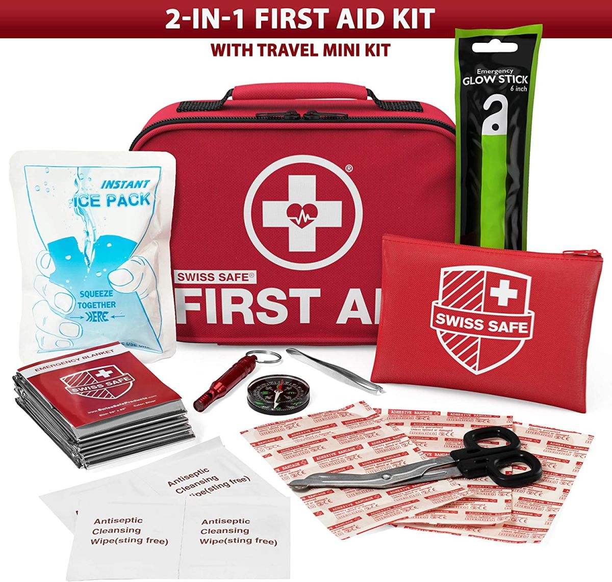 Kit de primeros auxilios Swiss Safe. / Foto: Amazon.