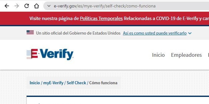 verificar mi licencia de conducir en página web de E-Verify