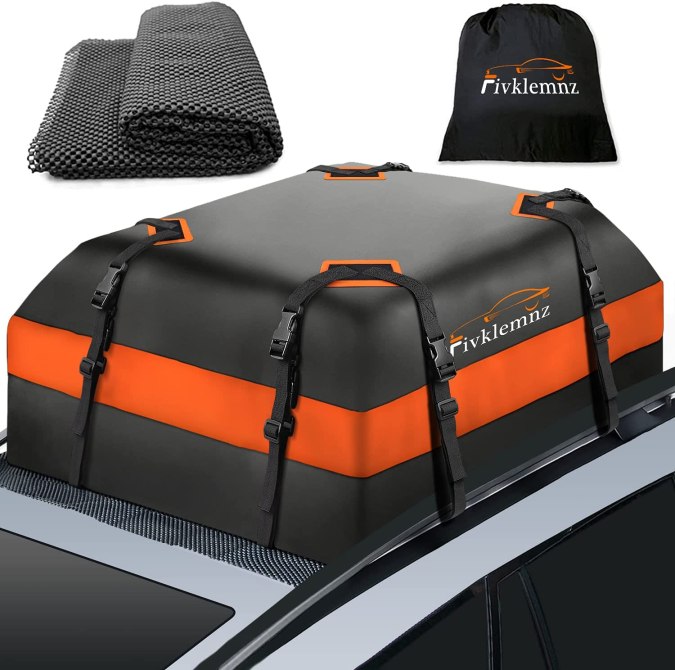 Bolsa de viajeFivklemnz Car Roof Bag Cargo Carrier para autos.