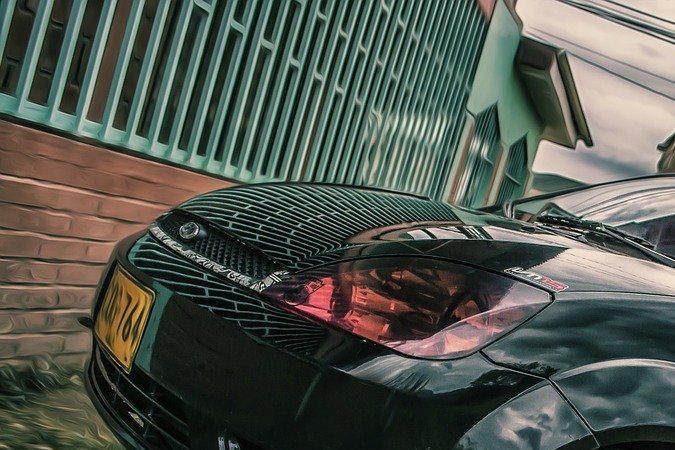 Autos con los faros oscuros