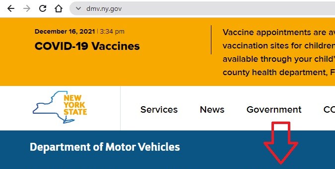 sitio oficial del DMV de NY