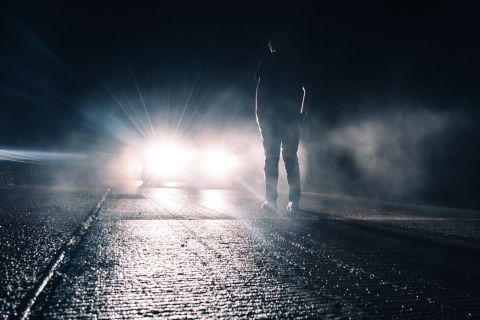 Подсветка фаронов от авто.