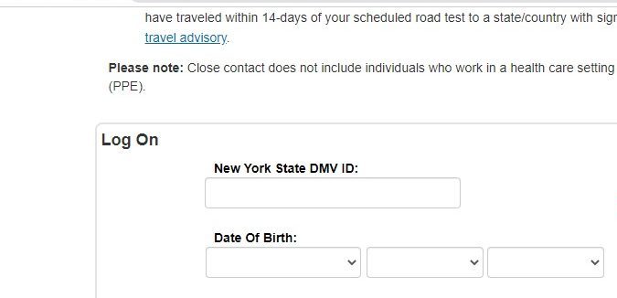 cita para sacar la licencia de conducir en Nueva York