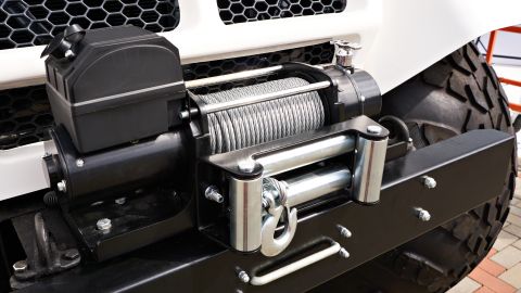 Winch en auto todoterreno.