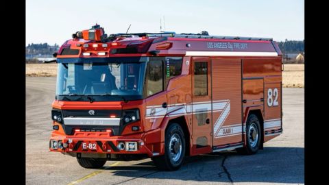 RTX primer camión de bombertos electrico en Los Angeles