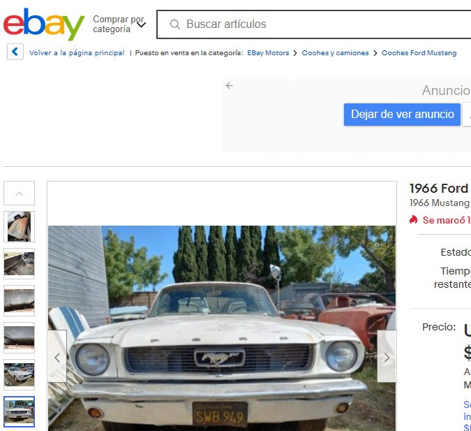 Ford Mustang 1966 en eBay