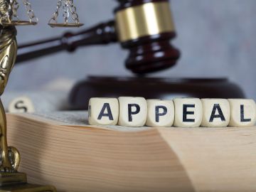 Foto de la palabra "appeal" en una corte