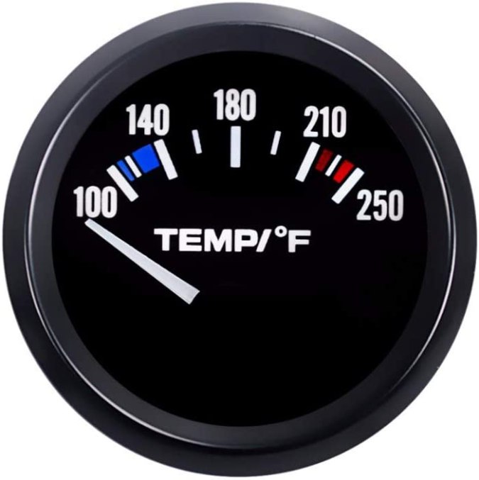 Medidor de temperatura de auto.