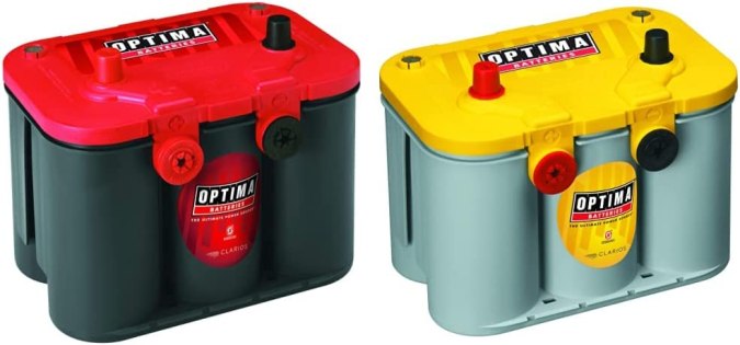Baterías Optima amarilla y roja