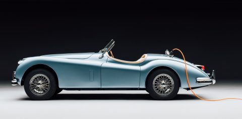 1954 Jaguar XK140.