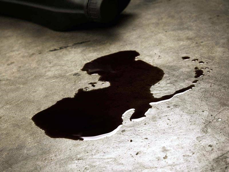Oil slick on the floor
