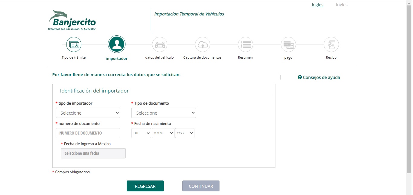 permiso para cruzar por carro a México