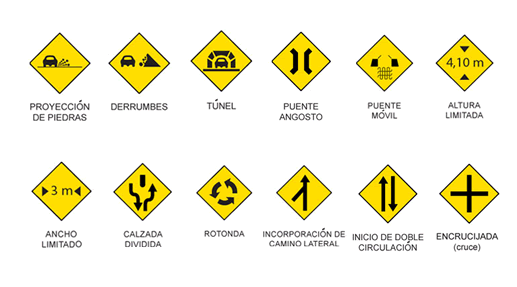señal de trafico en forma de diamante