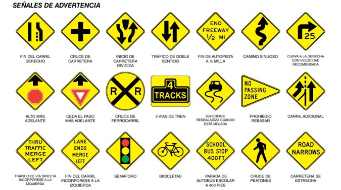 las señales en forma de banderín usualmente indican