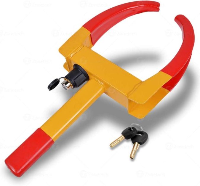 Zone Tech Wheel Lock Security Tire Clamp