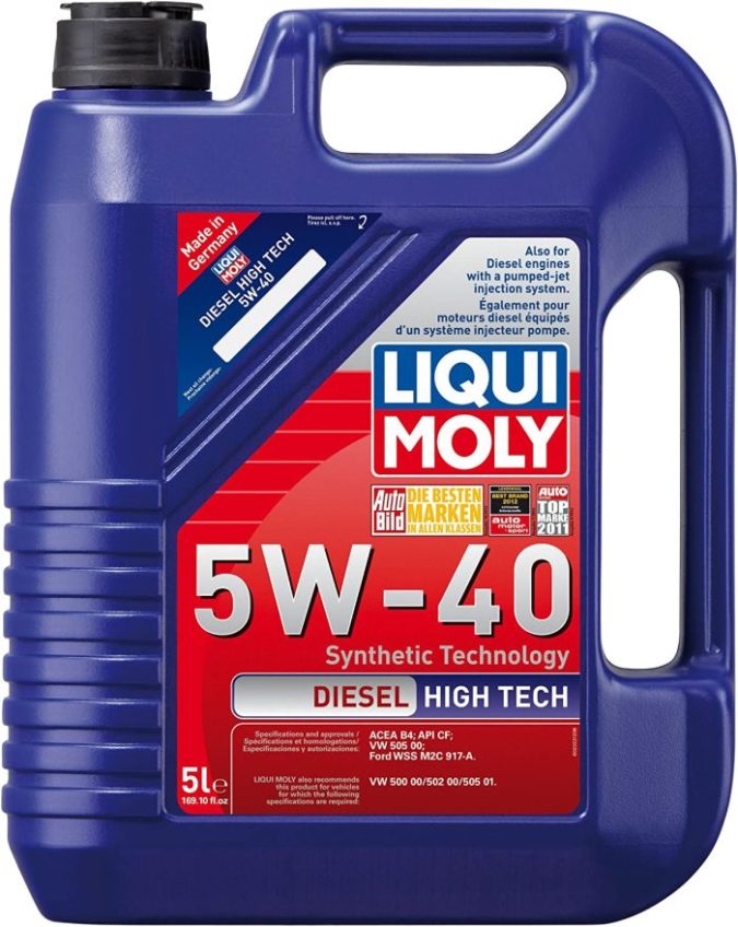 Aceite para motor Liqui Moly Diesel High Tech Synthetic 5W-40