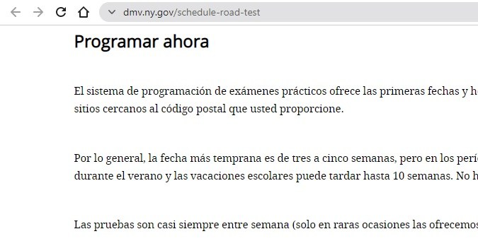 dmv citas para la licencia