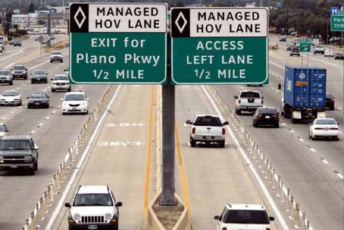 carriles HOV para que es