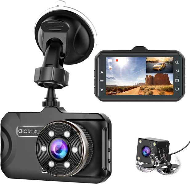 CHORTAU Dual Dash Cam 3 Pulgadas