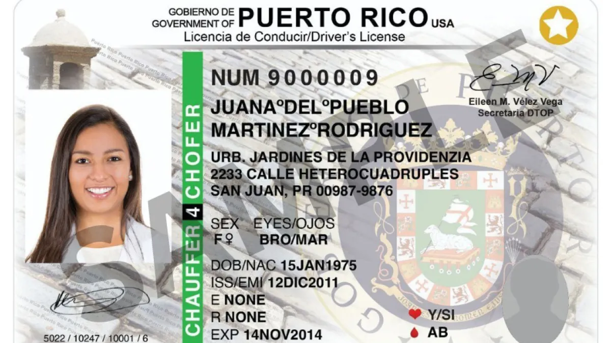 licencia conducir puerto rico