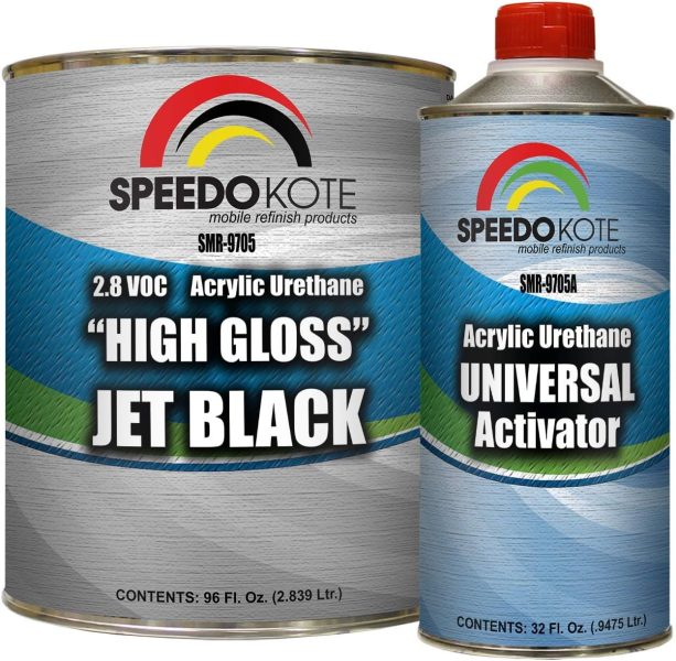 Uretano acrílico 2K Speedokote de alto brillo en negro azabache