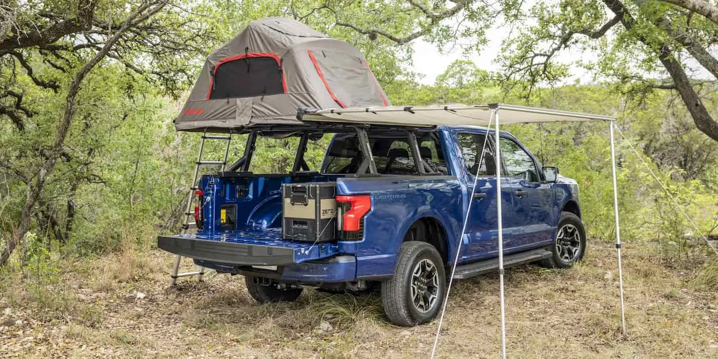 Ford F-150 Lightning XLT camping