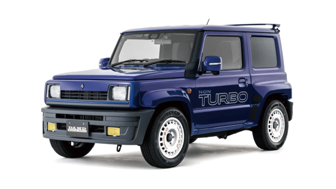 Suzuki Jimny convertida en un todoterreno para rally