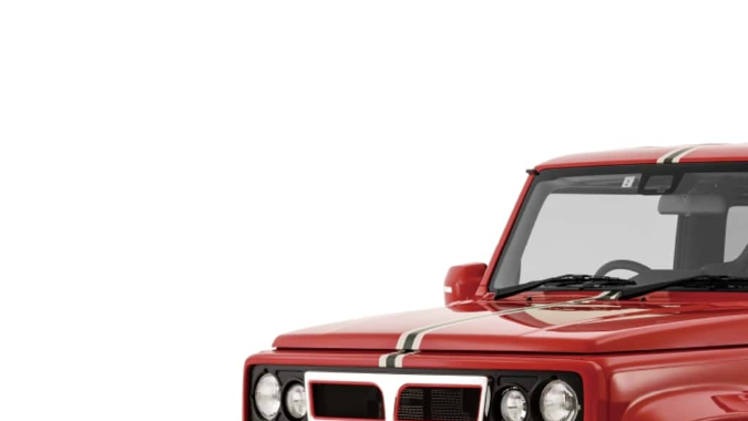 Suzuki Jimny convertida en un todoterreno para rally