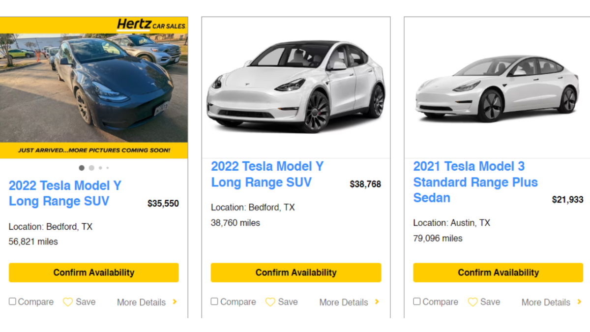 Hertz está vendiendo 20,000 Tesla: cómo conseguir buenos precios