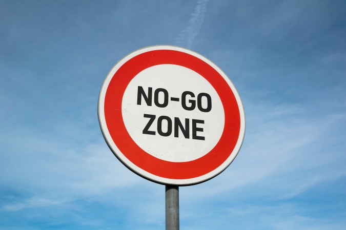 que significa no go zone
