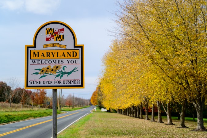 placas temporales en Maryland