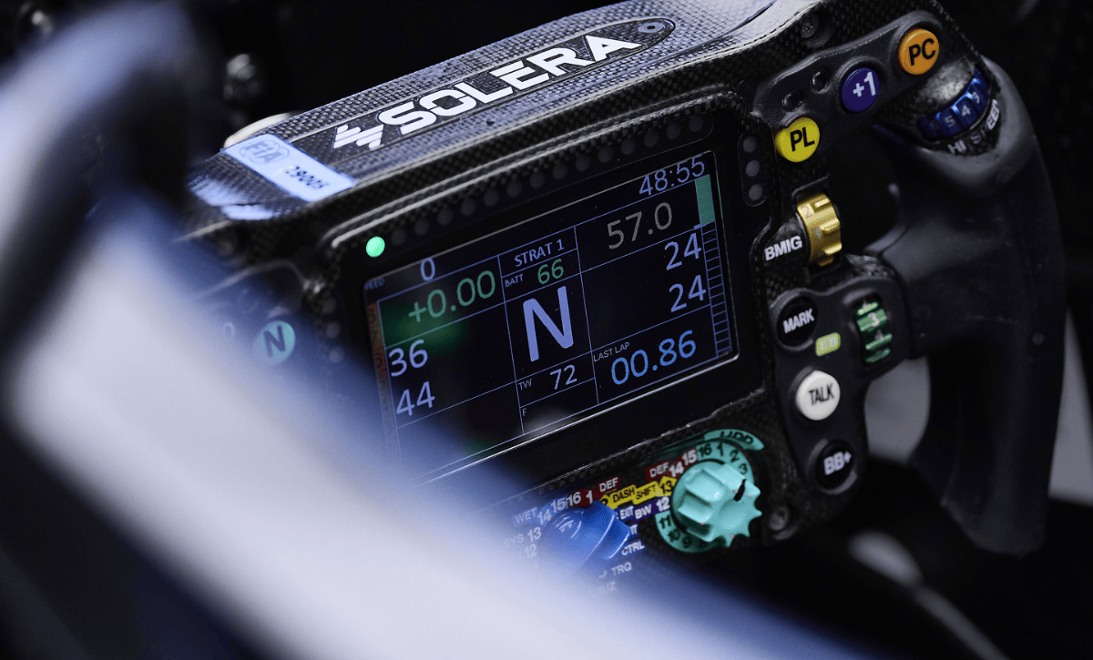 Formula Control Panel Tablero de control: que revela la pantalla del volante a los pilotos de ...