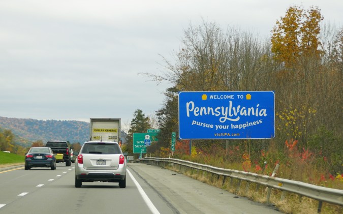 placas temporales en Pennsylvania