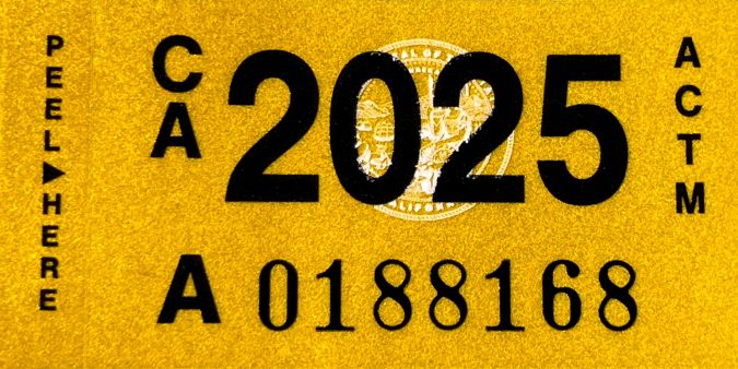 sticker placa california 2025