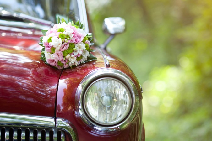 decoracion de carro de novia